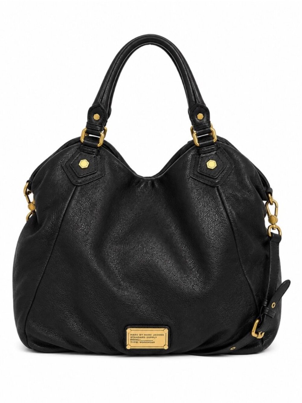Marc By Marc Jacobs Classic Q Francesca, Black Pebble Leather Bag, EUC